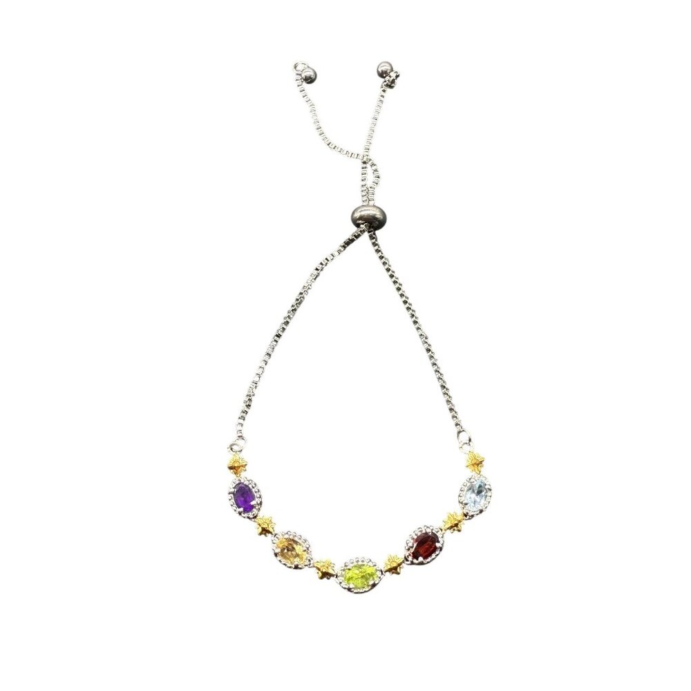 NWT STS Karis Garnet Spinel Tourmaline Citrine Amethyst Tennis Bracelet